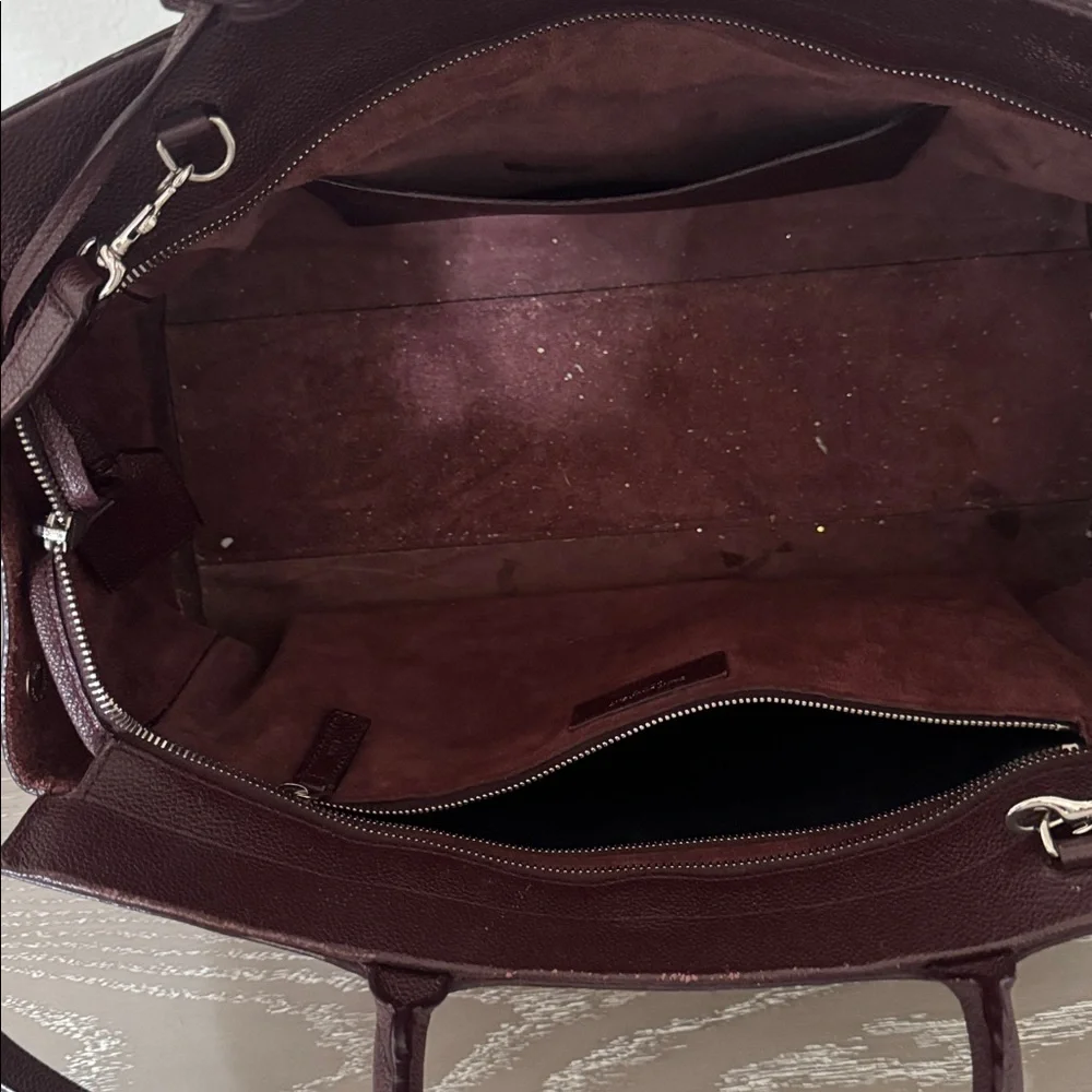 Saint Laurent Deep Burgundy Leather Handbag - Picture 4 of 7